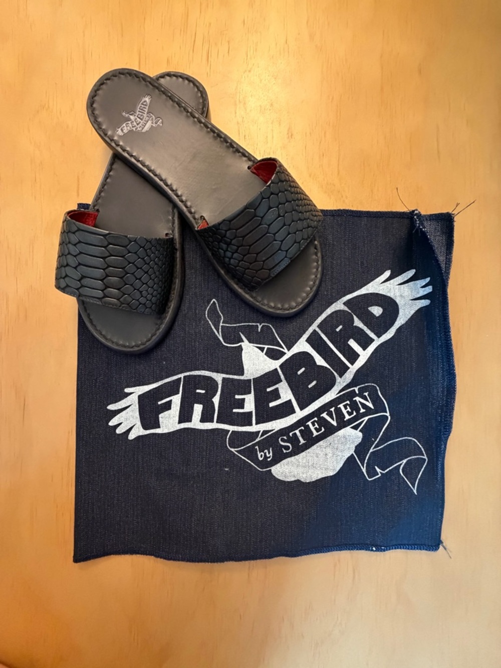 Freebird by Steven “Golden” Black Slide Sandals - Picture 2 of 5